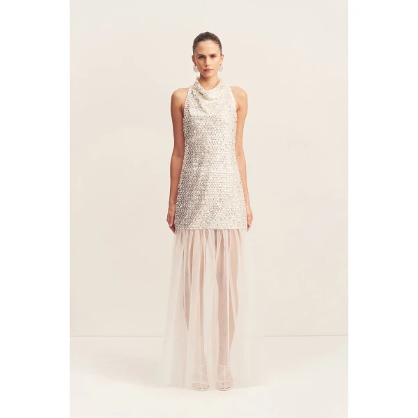 Shona Joy Asteri High Cowl Mini Dress - Shona Joy Dresses - Australian Designer Fashion at Luxury Shoes 