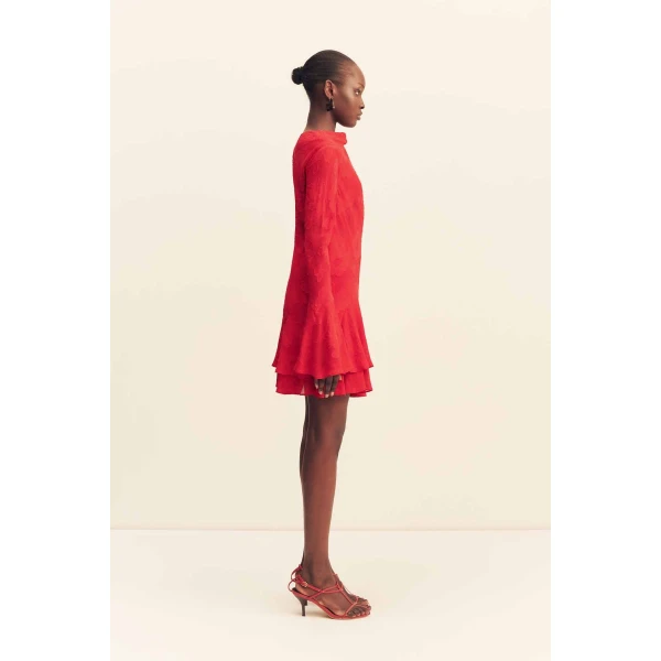 Shona Joy Bowery Long Sleeve Ruffle Mini Dress - Shona Joy Dresses - Australian Designer Fashion at Luxury Shoes 