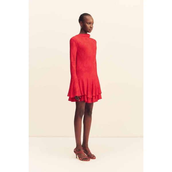 Shona Joy Bowery Long Sleeve Ruffle Mini Dress - Shona Joy Dresses - Australian Designer Fashion at Luxury Shoes 