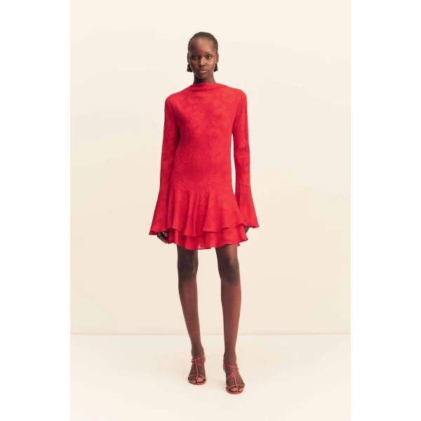 Shona Joy Bowery Long Sleeve Ruffle Mini Dress - Shona Joy Dresses - Australian Designer Fashion at Luxury Shoes 