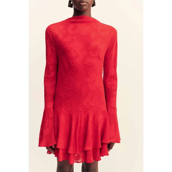 Shona Joy Bowery Long Sleeve Ruffle Mini Dress - Shona Joy Dresses - Australian Designer Fashion at Luxury Shoes 