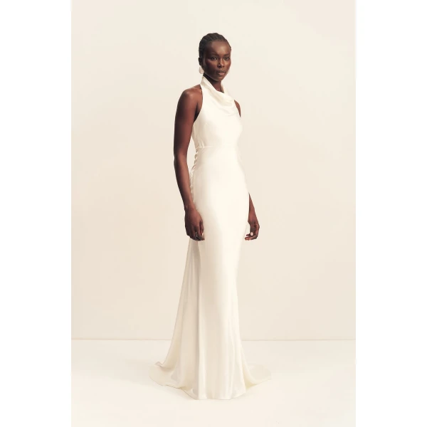 Shona Joy La Lune High Cowl Open Back Gown - Shona Joy Dresses - Australian Designer Fashion at Luxury Shoes 