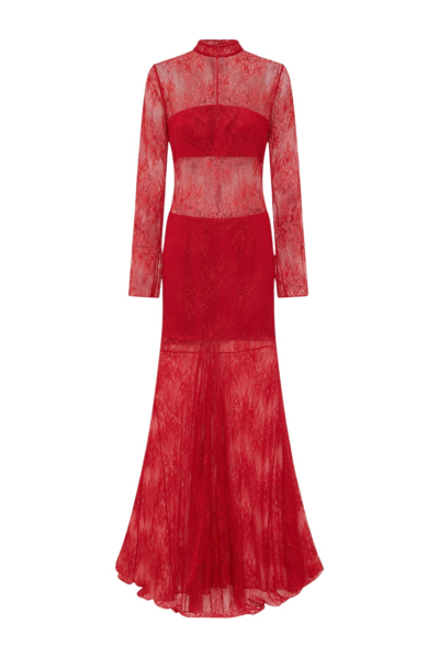 Shona Joy Labyrinth Lace High Neck Maxi Dress - Shona Joy Dresses - Australian Designer Fashion at Luxury Shoes 