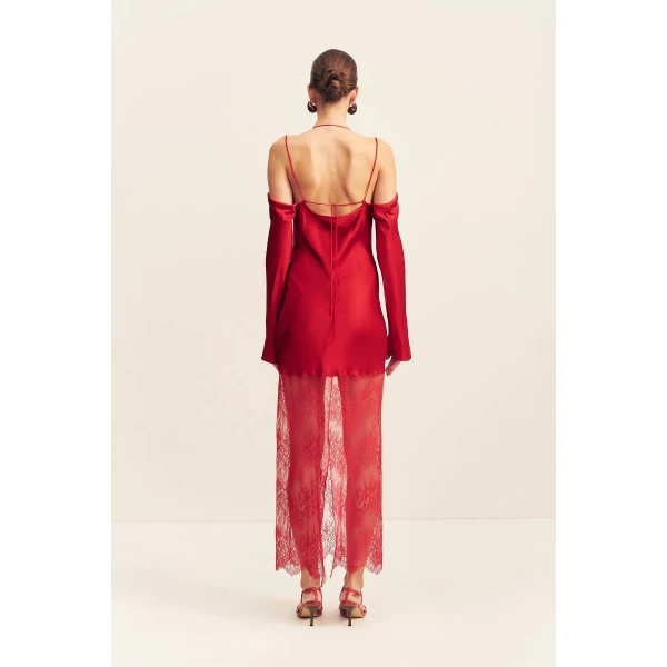 Shona Joy Labyrinth Lace Off Shoulder Maxi Dress - Shona Joy Dresses - Australian Designer Fashion at Luxury Shoes 