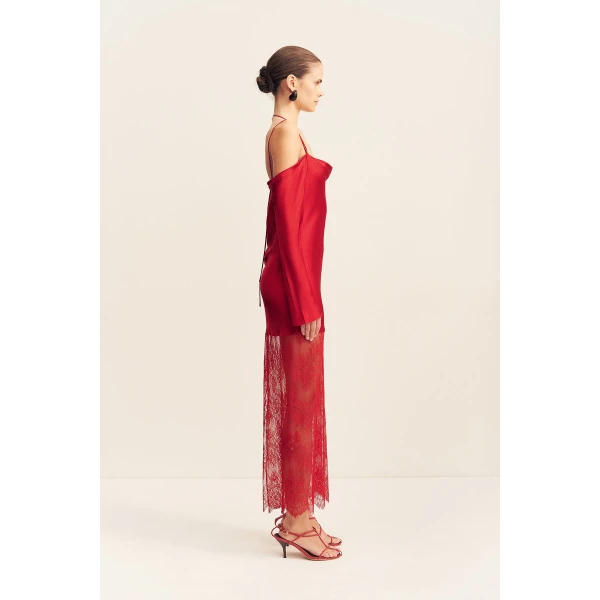 Shona Joy Labyrinth Lace Off Shoulder Maxi Dress - Shona Joy Dresses - Australian Designer Fashion at Luxury Shoes 