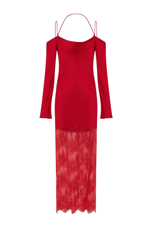 Shona Joy Labyrinth Lace Off Shoulder Maxi Dress - Shona Joy Dresses - Australian Designer Fashion at Luxury Shoes 