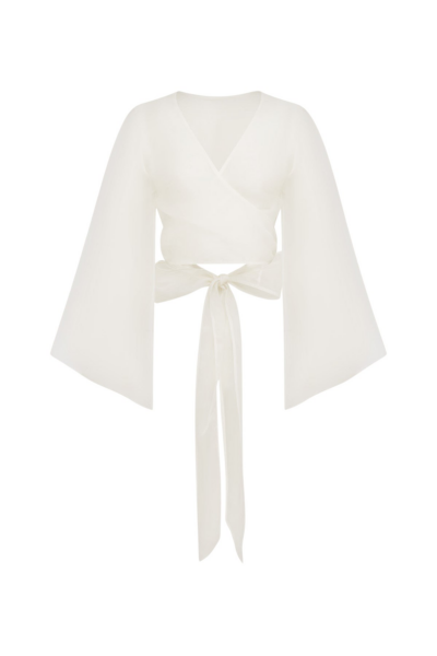 Shona Joy Lia Silk Wrap Top - Shona Joy Tops - Australian Designer Fashion at Luxury Shoes 