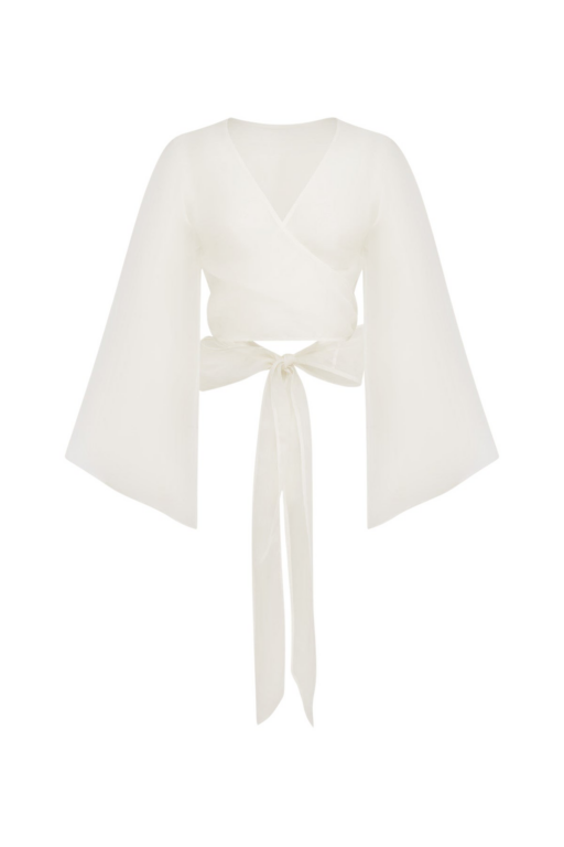 Shona Joy Lia Silk Wrap Top - Shona Joy Tops - Australian Designer Fashion at Luxury Shoes 