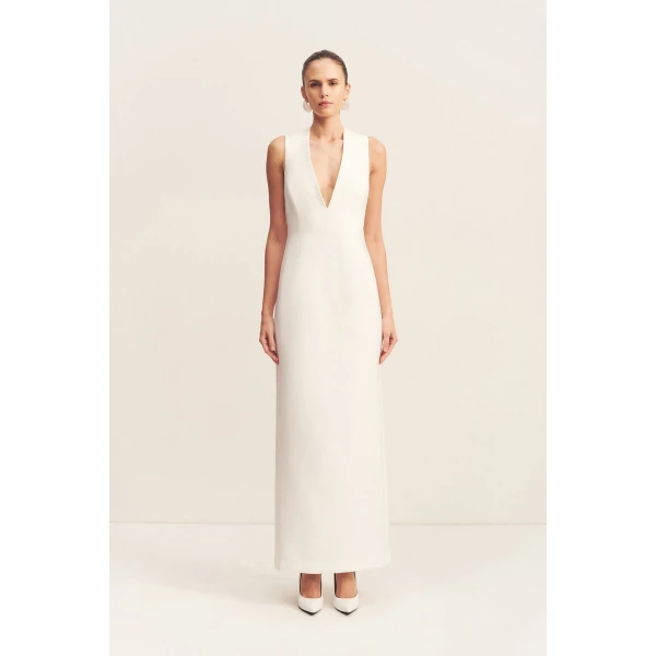 Shona Joy Otis Plunged Fitted Maxi Dress - Shona Joy Dresses - Australian Designer Fashion at Luxury Shoes 