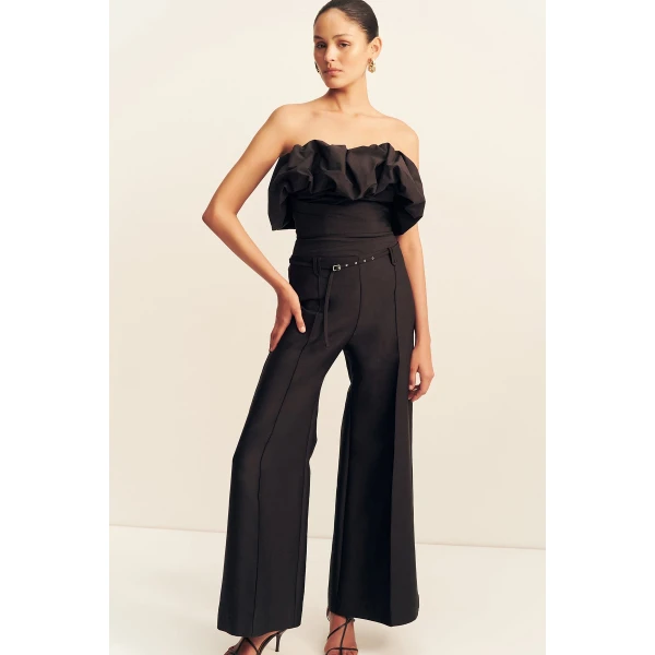 Shona Joy Otis Wide Leg Belted Pant - Shona Joy Pants - Australian Designer Fashion at Luxury Shoes 
