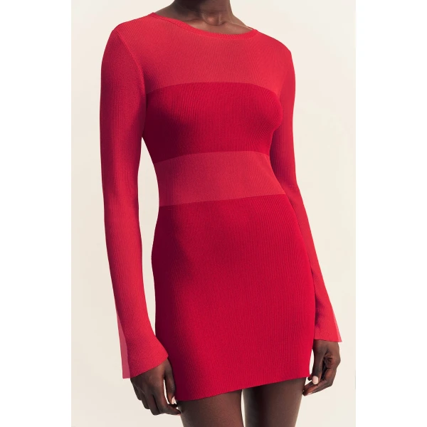 Shona Joy Rohe Long Sleeve Mini Dress - Shona Joy Dresses - Australian Designer Fashion at Luxury Shoes 