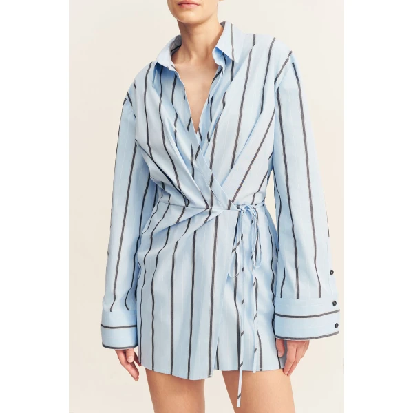 Shona Joy Saxon Draped Shirt Mini Dress - Shona Joy Dresses - Australian Designer Fashion at Luxury Shoes 
