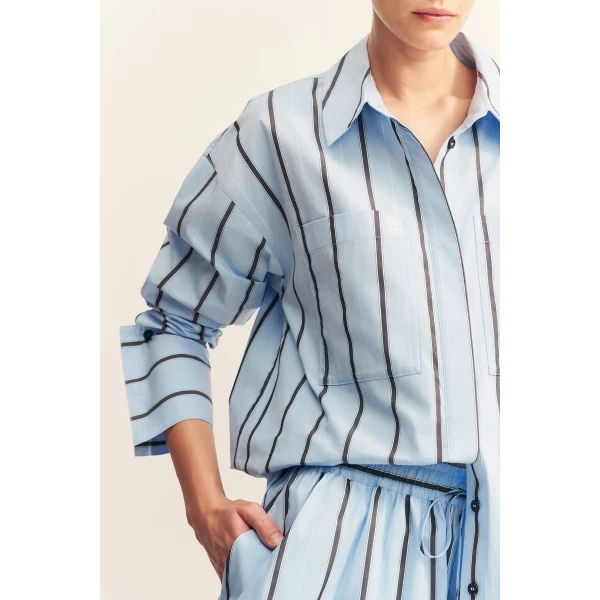 Shona Joy Saxon Oversized Shirt - Shona Joy Tops - Australian Designer Fashion at Luxury Shoes 