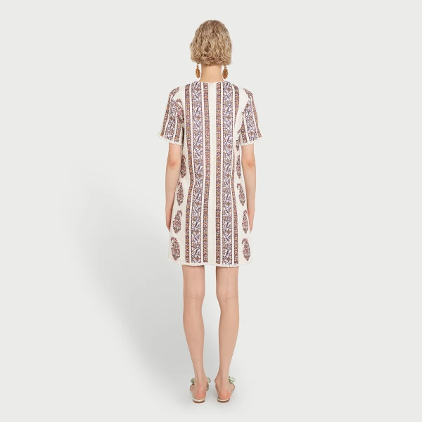 Giambattista Valli Short Ivory Embroidered Paisley Bouclé Dress - Giambattista Valli Dresses - Romantic Couture - Shop at Luxury Shoes 