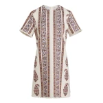 Giambattista Valli Short Ivory Embroidered Paisley Bouclé Dress - Giambattista Valli Dresses - Romantic Couture - Shop at Luxury Shoes 
