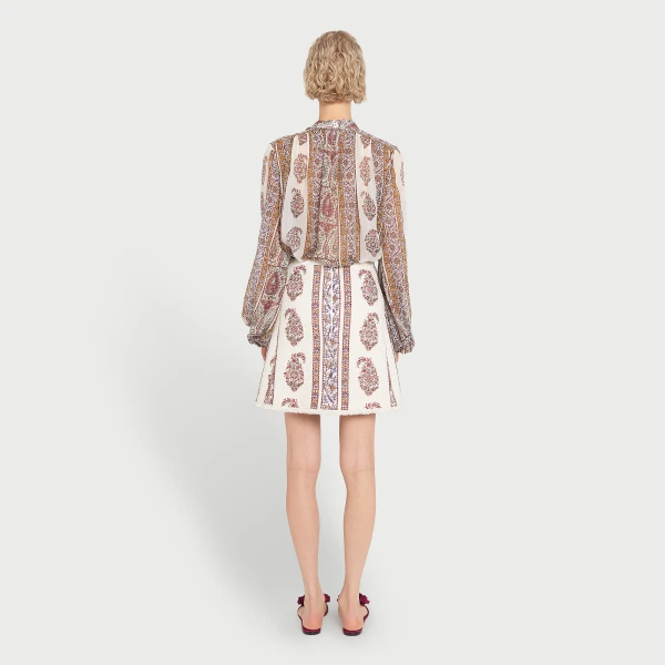Giambattista Valli Short Ivory Paisley Bouclé Skirt - Giambattista Valli Skirts - Romantic Couture - Shop at Luxury Shoes 