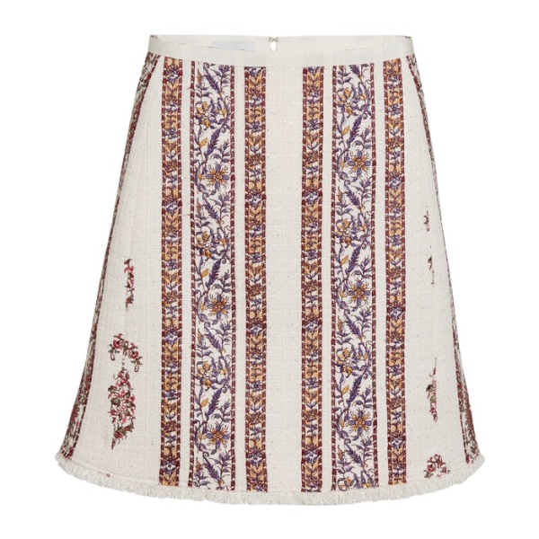 Giambattista Valli Short Ivory Paisley Bouclé Skirt - Giambattista Valli Skirts - Romantic Couture - Shop at Luxury Shoes 