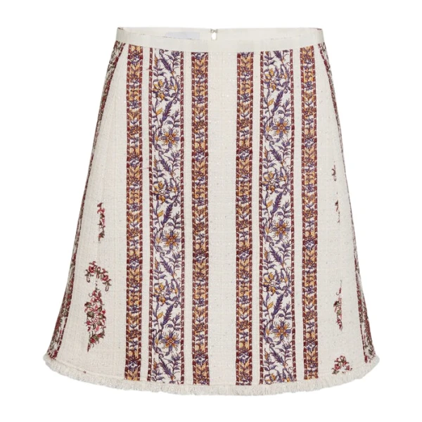 Giambattista Valli Short Ivory Paisley Bouclé Skirt - Giambattista Valli Skirts - Romantic Couture - Shop at Luxury Shoes 