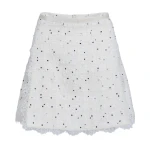 Giambattista Valli Short Ivory Skirt With Black Polka Dots In Bouclé - Giambattista Valli Skirts - Romantic Couture - Shop at Luxury Shoes 