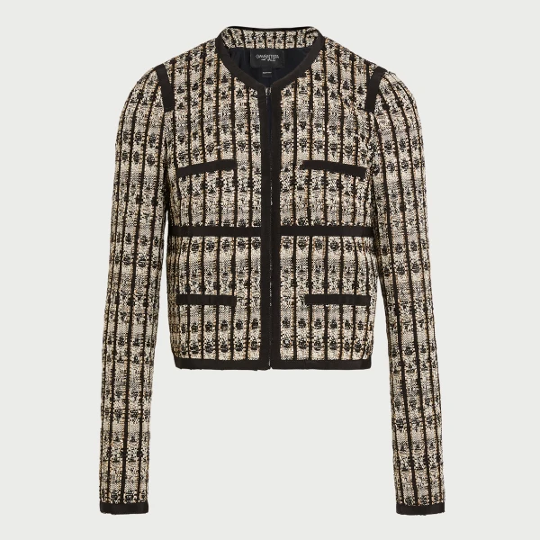 Giambattista Valli Short Optical Bouclé Jacket - Giambattista Valli Jackets - Romantic Couture - Shop at Luxury Shoes 