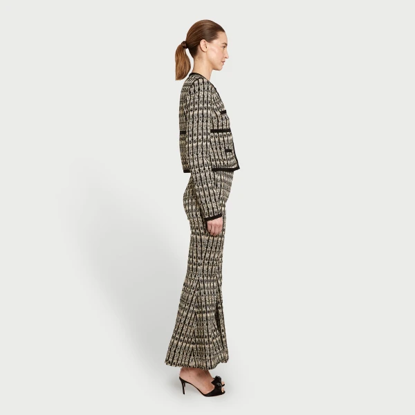 Giambattista Valli Short Optical Bouclé Jacket - Giambattista Valli Jackets - Romantic Couture - Shop at Luxury Shoes 