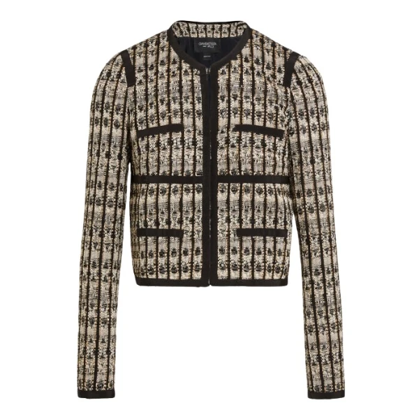 Giambattista Valli Short Optical Bouclé Jacket - Giambattista Valli Jackets - Romantic Couture - Shop at Luxury Shoes 