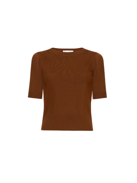 Oscar de la Renta Short Sleeve Wool Pullover - Oscar de la Renta Knitwear - American Couture - Shop at Luxury Shoes 
