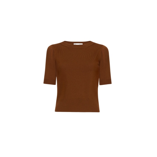 Oscar de la Renta Short Sleeve Wool Pullover - Oscar de la Renta Knitwear - American Couture - Shop at Luxury Shoes 