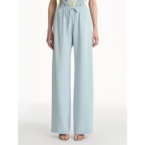 Oscar de la Renta Silk Georgette Drawstring Pant - Oscar de la Renta Pants - American Couture - Shop at Luxury Shoes 