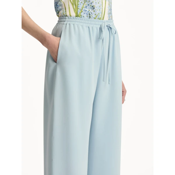 Oscar de la Renta Silk Georgette Drawstring Pant - Oscar de la Renta Pants - American Couture - Shop at Luxury Shoes 