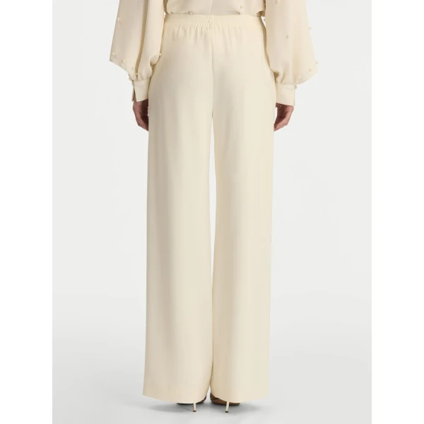 Oscar de la Renta Silk Georgette Wide Leg Pant - Oscar de la Renta Pants - American Couture - Shop at Luxury Shoes 