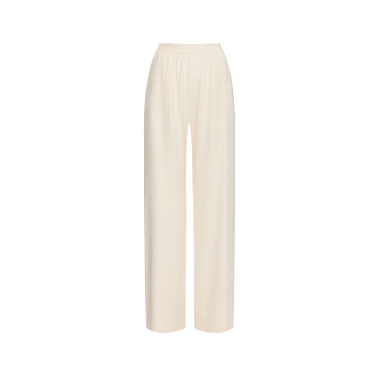 Oscar de la Renta Silk Georgette Wide Leg Pant - Oscar de la Renta Pants - American Couture - Shop at Luxury Shoes 
