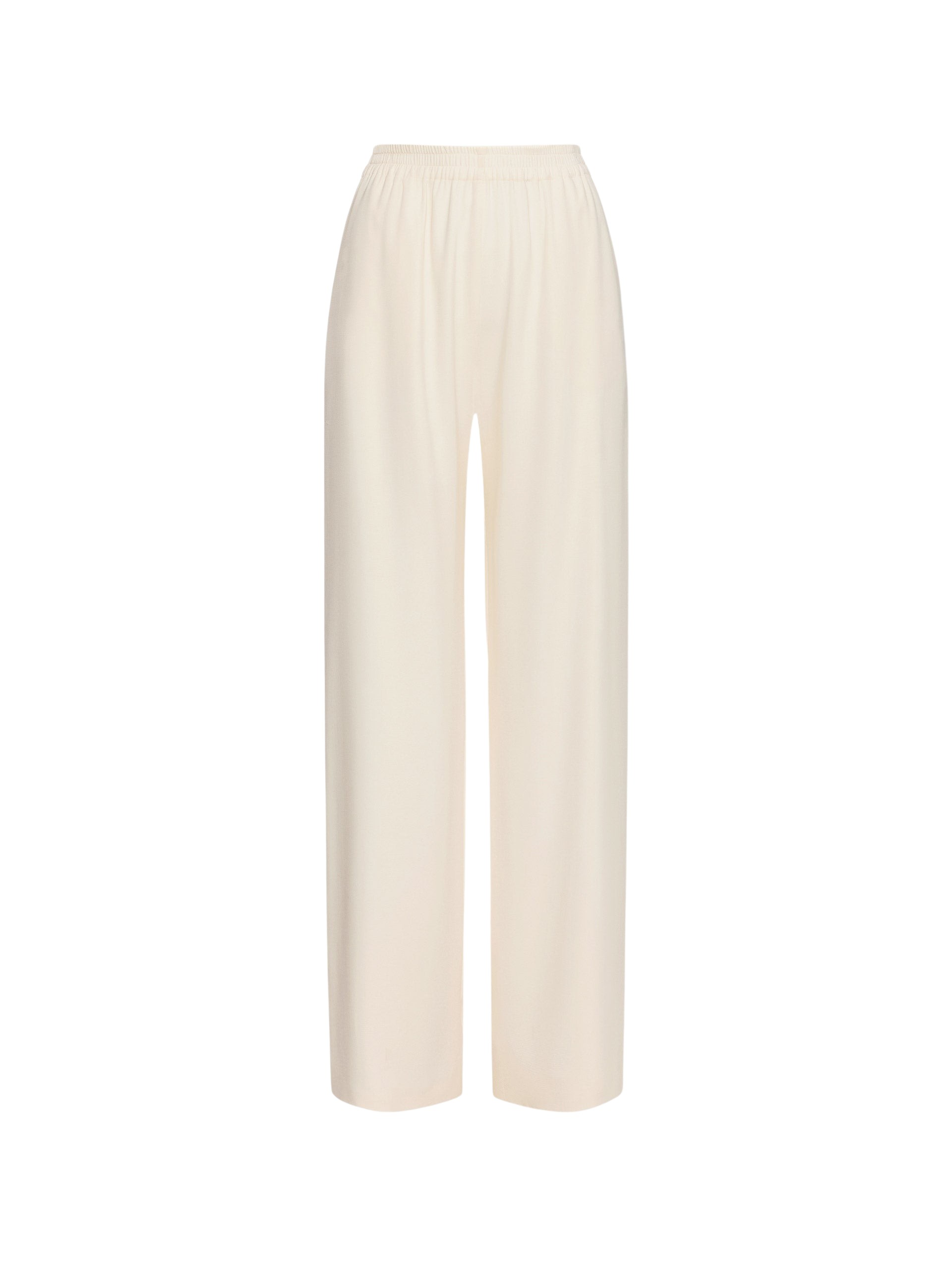 Oscar de la Renta Silk Georgette Wide Leg Pant