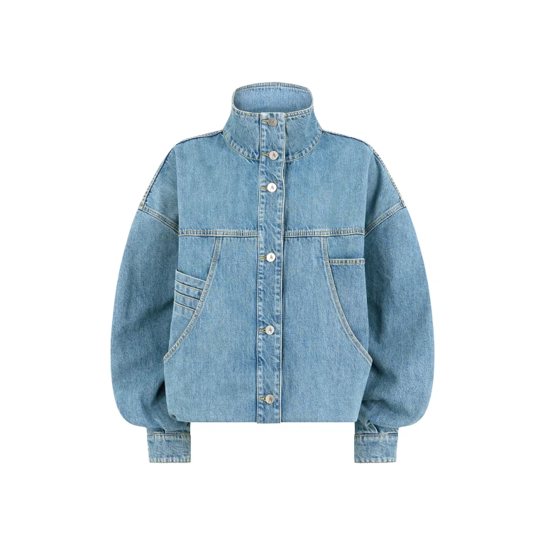The Attico Sky Blue Bomber - The Attico Jackets - Designed by Gilda Ambrosio & Giorgia Tordini - Shop at Luxury Shoes 