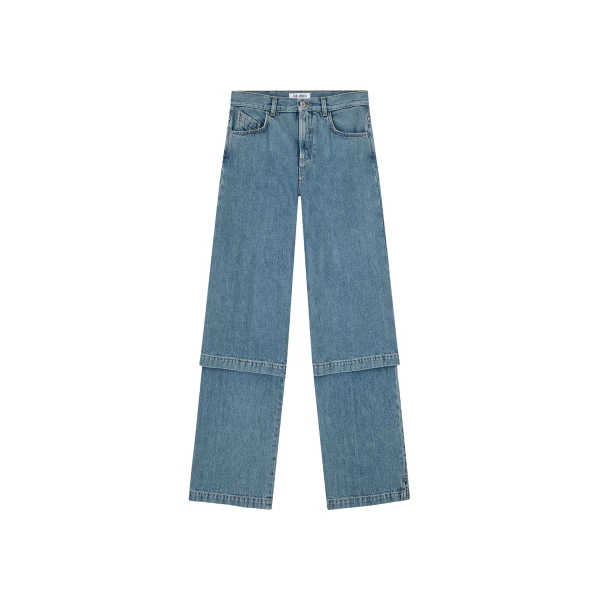 The Attico Sky Blue Long Pant - The Attico Pants - Designed by Gilda Ambrosio & Giorgia Tordini - Shop at Luxury Shoes 