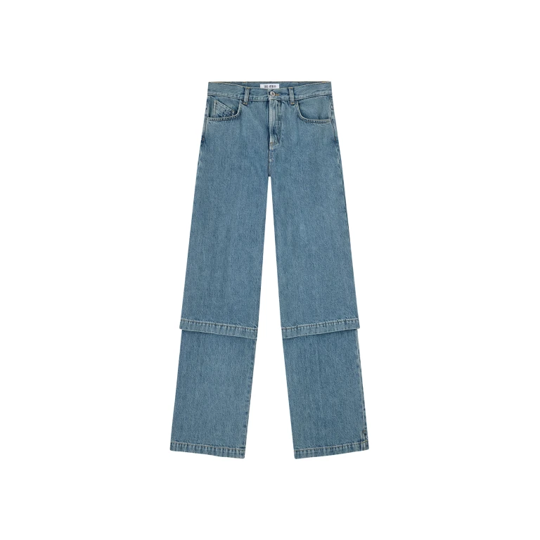 The Attico Sky Blue Long Pant - The Attico Pants - Designed by Gilda Ambrosio & Giorgia Tordini - Shop at Luxury Shoes 