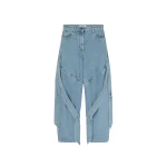 The Attico Sky Blue Long Pant - The Attico Pants - Designed by Gilda Ambrosio & Giorgia Tordini - Shop at Luxury Shoes 