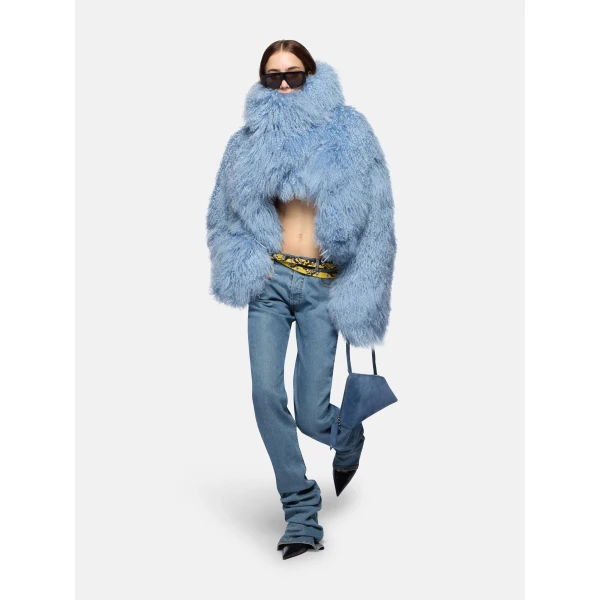 The Attico Sky Blue Long Pants - The Attico Pants - Designed by Gilda Ambrosio & Giorgia Tordini - Shop at Luxury Shoes 