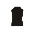 Oscar de la Renta Sleeveless Mock Neck Ribbed Pullover - Oscar de la Renta Knitwear - American Couture - Shop at Luxury Shoes 