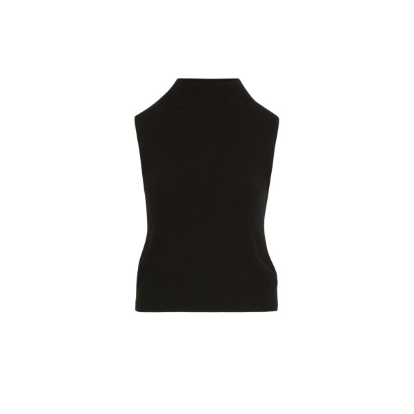 Oscar de la Renta Sleeveless Mock Neck Ribbed Pullover - Oscar de la Renta Knitwear - American Couture - Shop at Luxury Shoes 