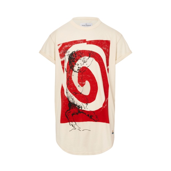 Vivienne Westwood Swirl Longline t-shirt - Vivienne Westwood Tops - Punk Luxury - Shop at Luxury Shoes 