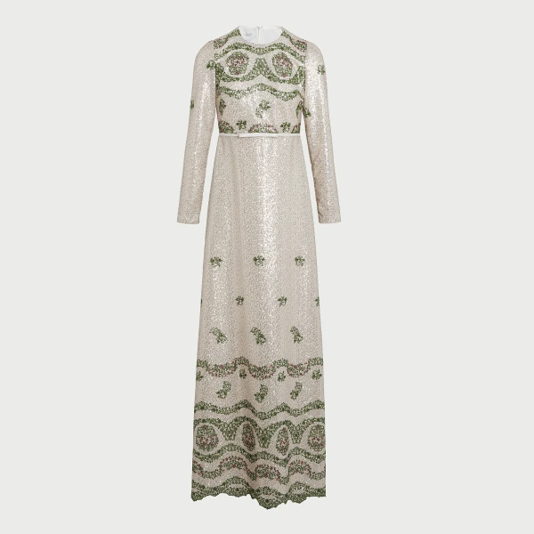 Giambattista Valli Tapistry Sequin-Embroidered Long Dress - Giambattista Valli Dresses - Romantic Couture - Shop at Luxury Shoes 