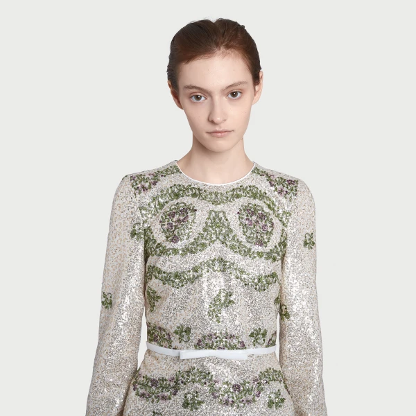 Giambattista Valli Tapistry Sequin-Embroidered Long Dress - Giambattista Valli Dresses - Romantic Couture - Shop at Luxury Shoes 