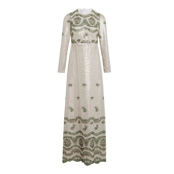 Giambattista Valli Tapistry Sequin-Embroidered Long Dress - Giambattista Valli Dresses - Romantic Couture - Shop at Luxury Shoes 