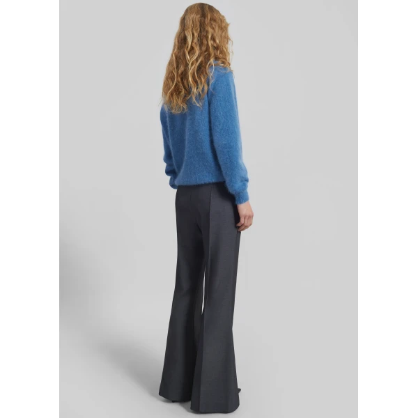 The Frankie Shop Almere Fuzzy Sweater - Cobalt - Oversized Minimalist Knitwear in Blue - Shop at Luxury Shoes 