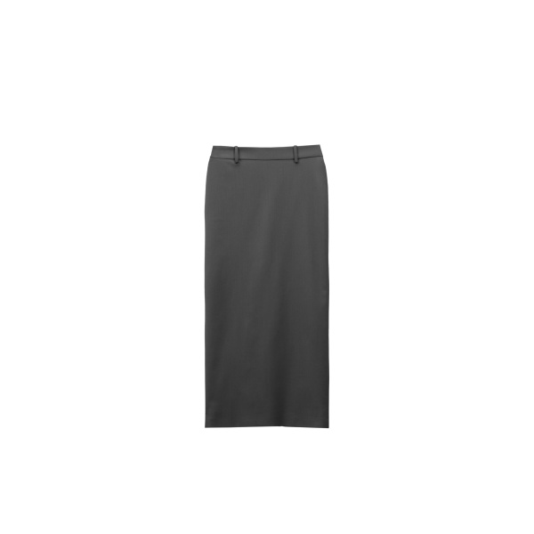 The Frankie Shop Alrose Midi Skirt - Dark Grey Melange - Oversized Minimalist Skirts in Grey - Shop at Luxury Shoes 