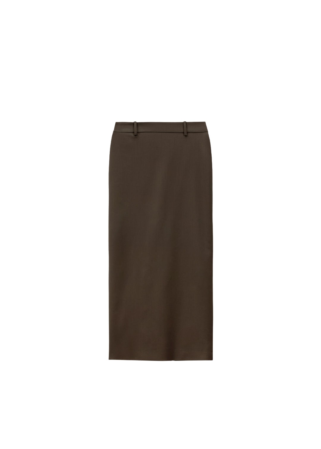 The Frankie Shop Alrose Midi Skirt - Mocha - Oversized Minimalist Skirts in Brown - Shop at Luxury Shoes 