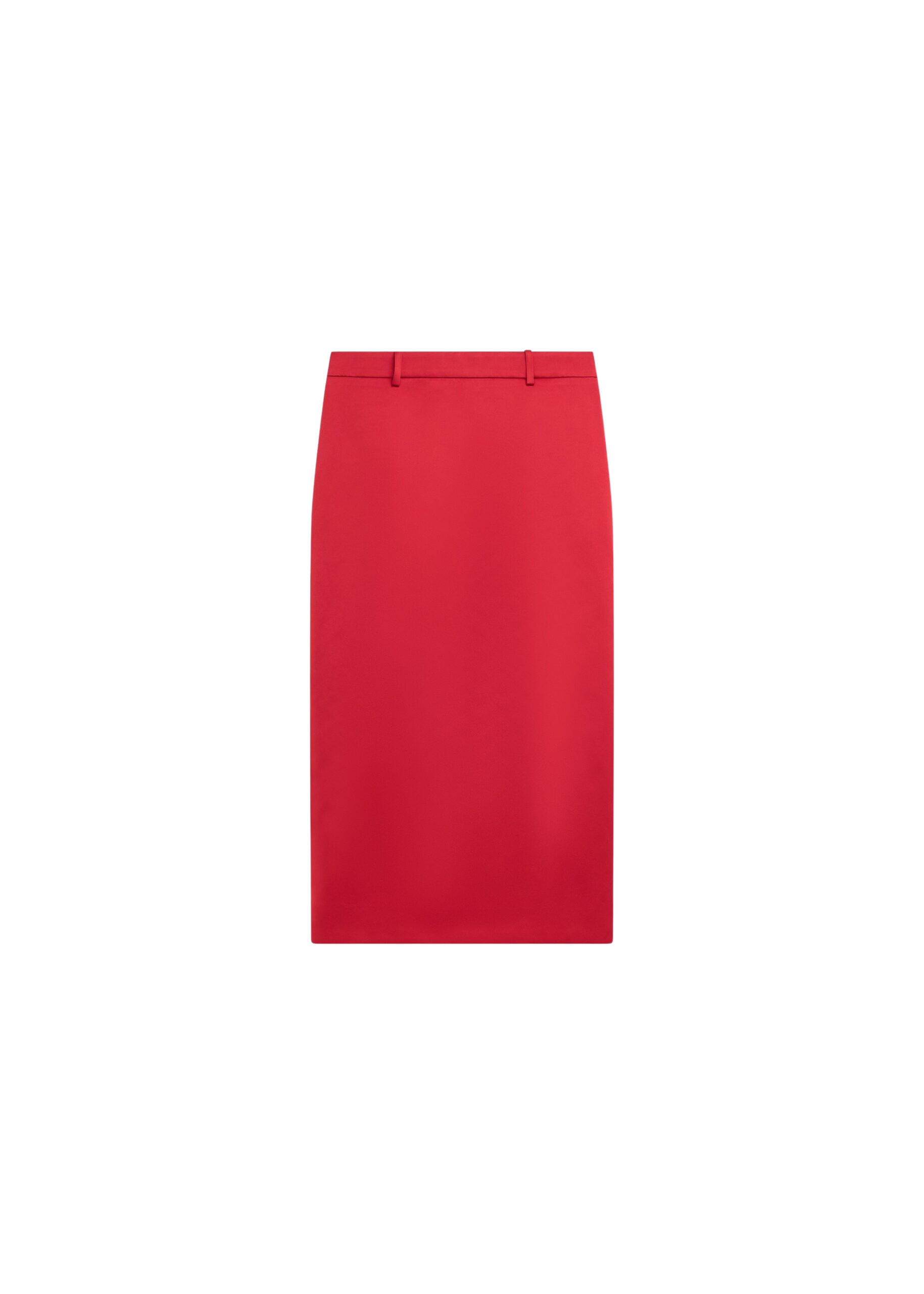 The Frankie Shop Alrose Satin Midi Skirt - Red - Oversized Minimalist Skirts in Red - Shop at Luxury Shoes 