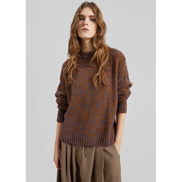 The Frankie Shop Amish Supplies Crewneck Sweater - Rustic - Oversized Minimalist Knitwear in Multicolour - Shop at Luxury Shoes 