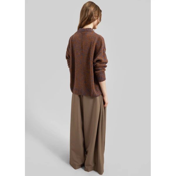 The Frankie Shop Amish Supplies Crewneck Sweater - Rustic - Oversized Minimalist Knitwear in Multicolour - Shop at Luxury Shoes 